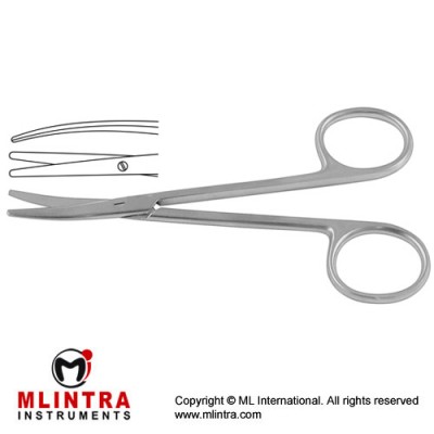 Metzenbaum-Fino Delicate Dissecting Scissor Curved - Blunt/Blunt Slender Pettern Stainless Steel, 14.5 cm - 5 3/4"